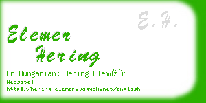 elemer hering business card